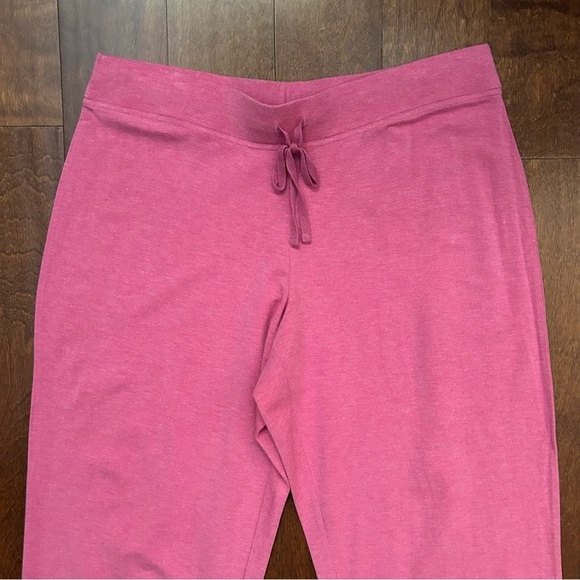Eileen Fisher Pink Wide Leg Drawstring Lounge Pants, Size Large - Picture 2 of 10